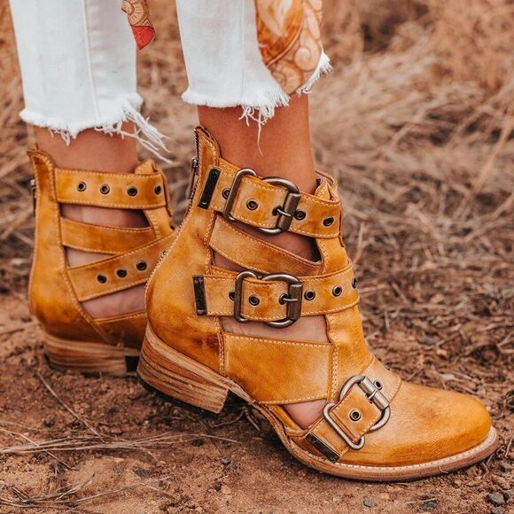 Freebird Grace Banana Leather Booties with Slipcovers Size 9 - Picture 9 of 16